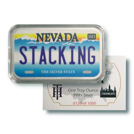 Nevada Stacking Across America 1 oz Silver Bar