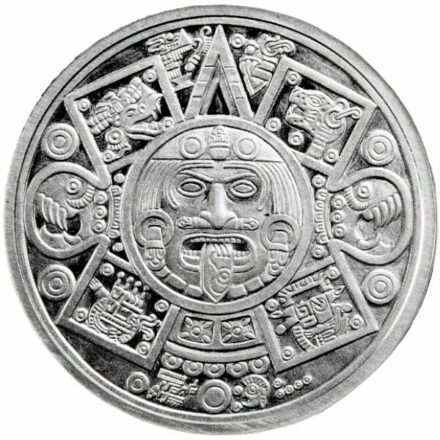 Aztec Eagle Warrior 1 oz Silver Round Reverse