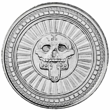 Aztec God of Death 1 oz Silver Round Reverse