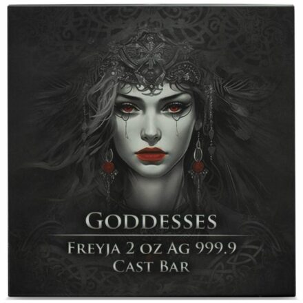 Germania Mint Goddesses Freyja 2 oz Cast Silver Bar
