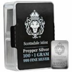 Scottsdale Mint 100 x 1 Gram Silver Prepper Bars