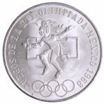 1968 Mexico 25 Peso Olympic Silver Coin